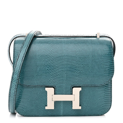 Hermes Lizard Constance 18 Bleu Petrole 1 of 11