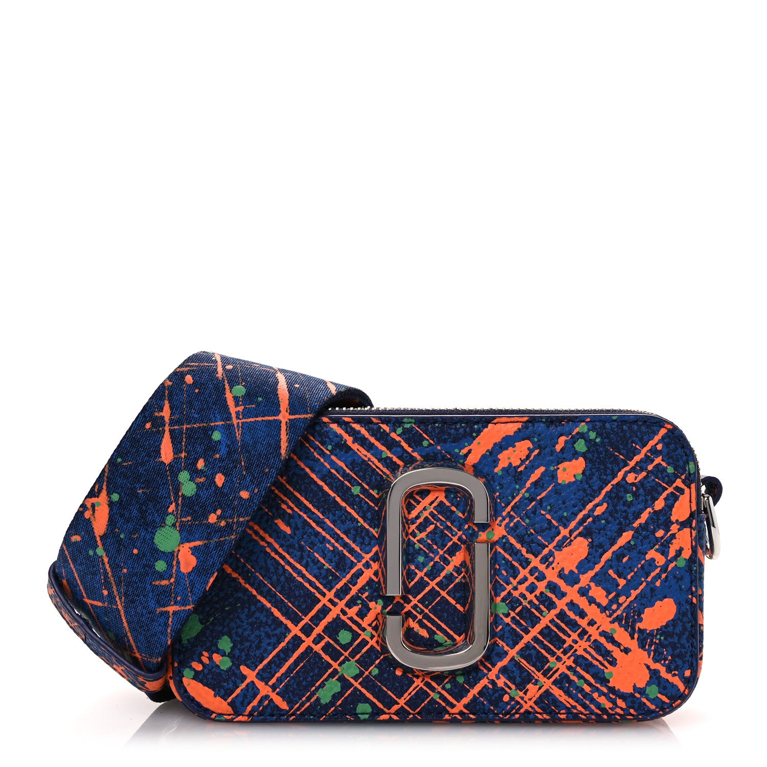 Marc Jacobs Calfskin Paint Splatter Snapshot Camera Bag Eclipse 1 of 10