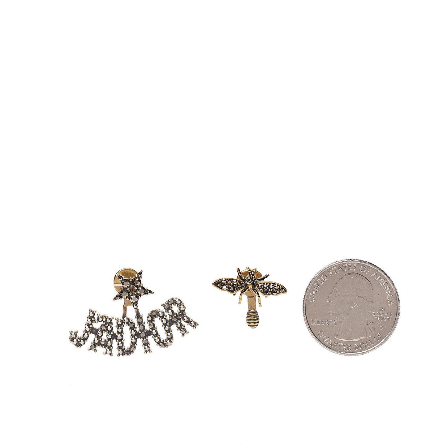 Metal Crystal J'adior Earrings Aged Gold