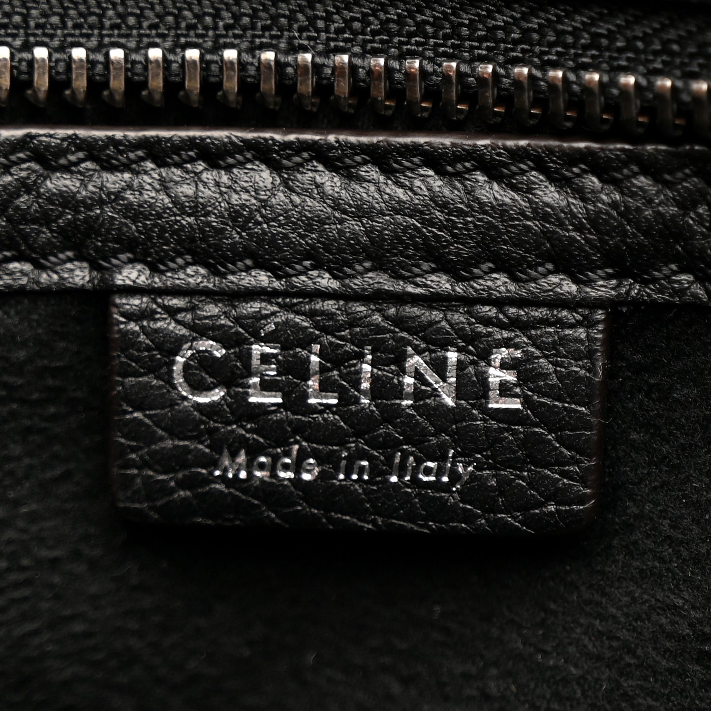 Drummed Calfskin Nano Luggage Black