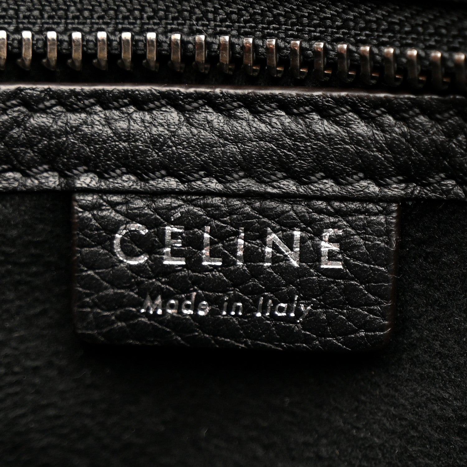 Celine Drummed Calfskin Nano Luggage Black 6 of 15