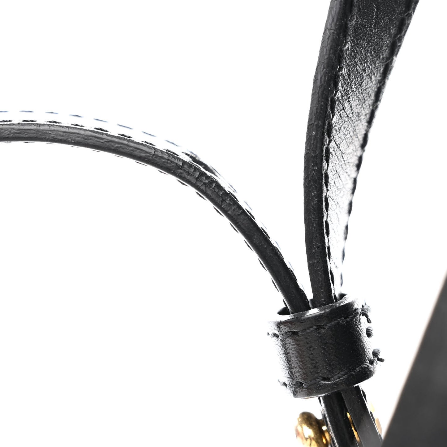 Vegetable Tanned Calfskin Bucket Bag Black Ballerina