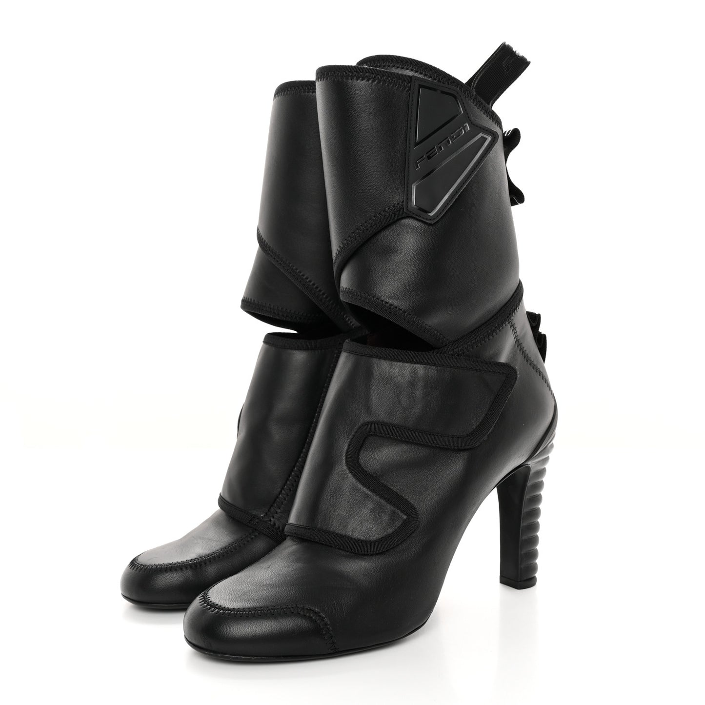 Vitello Logo Tape Promenade Ankle Boots 40 Black