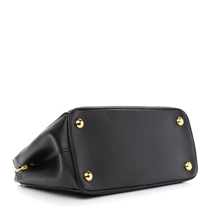 Prada Saffiano Small Galleria Double Zip Tote Black 4 of 8