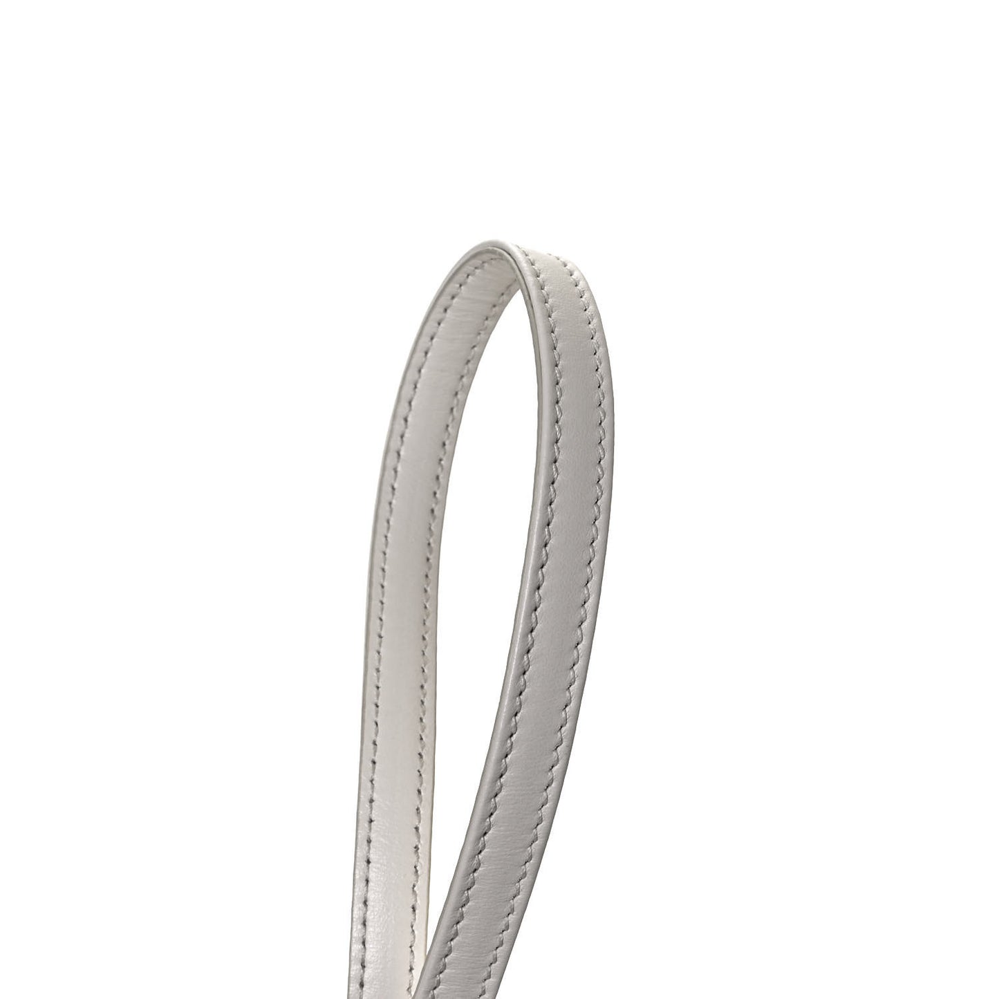 Soft Calfskin Bowling Crossbody Bag White Black
