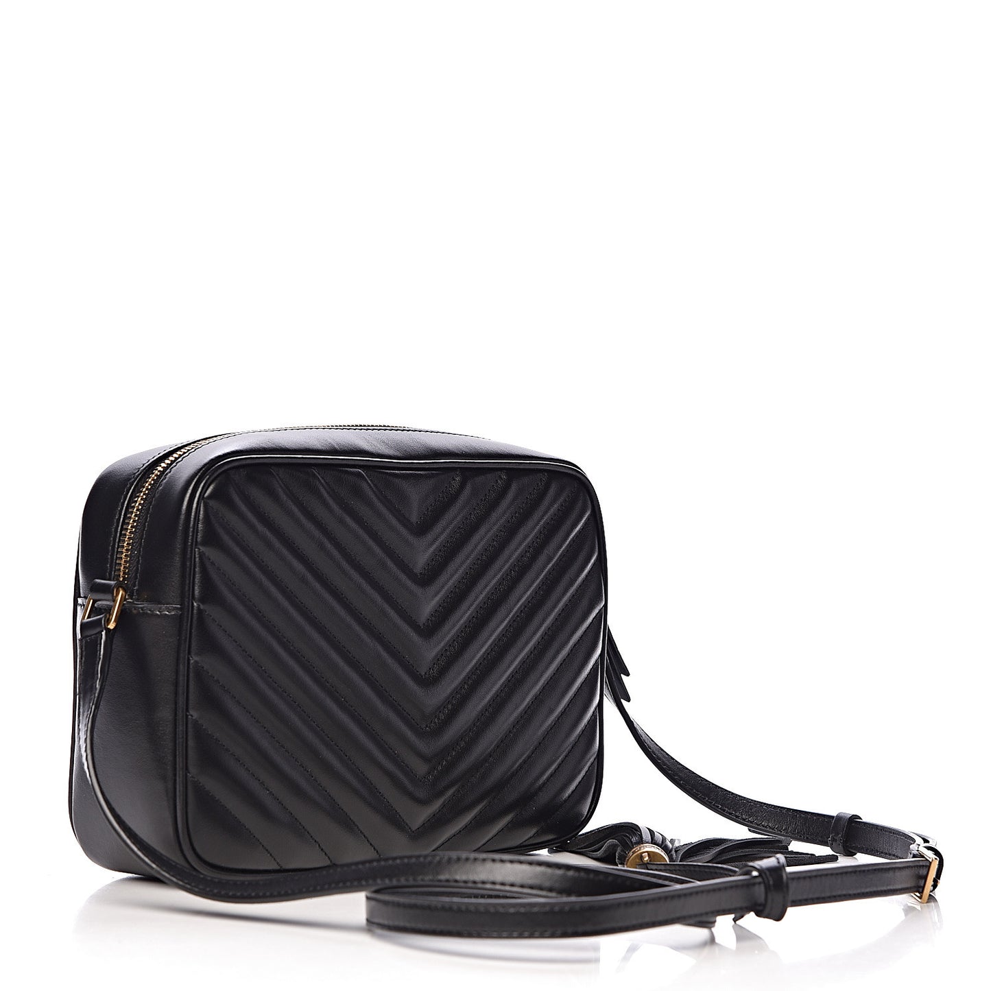 Calfskin Matelasse Monogram Lou Camera Bag Black