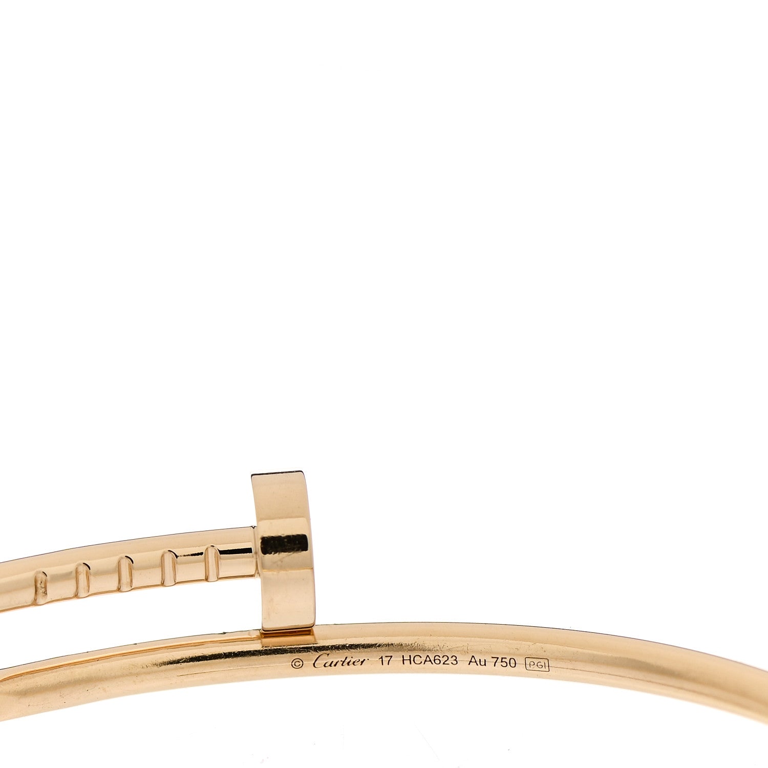 Cartier 18K Yellow Gold Small Juste Un Clou Bracelet 17 3 of 4