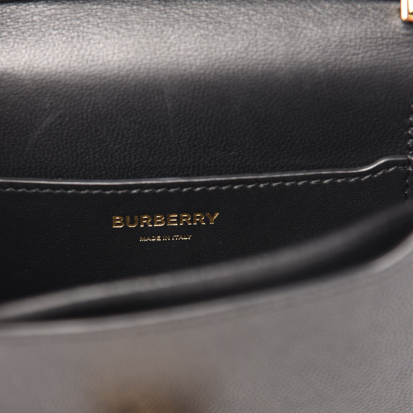 Grained Calfskin Mini TB Bag Black