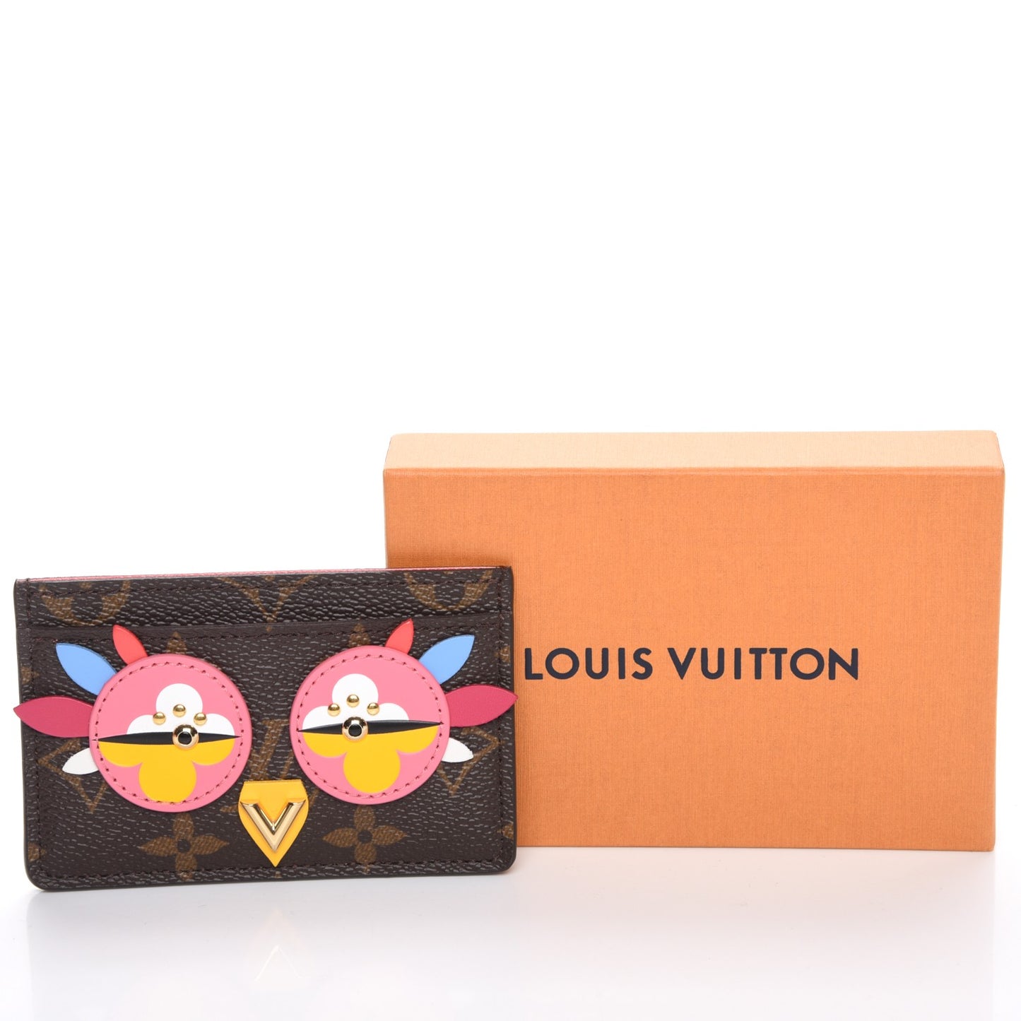Monogram Lovely Birds Card Holder