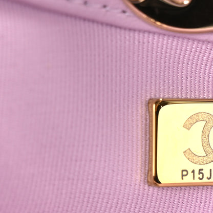 Chanel Shiny Lambskin Quilted 31 Shopping Bag Light Purple 7 of 10