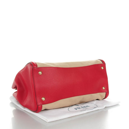 Prada Canapa Saffiano Shoulder Bag Corda Fuoco 4 of 8