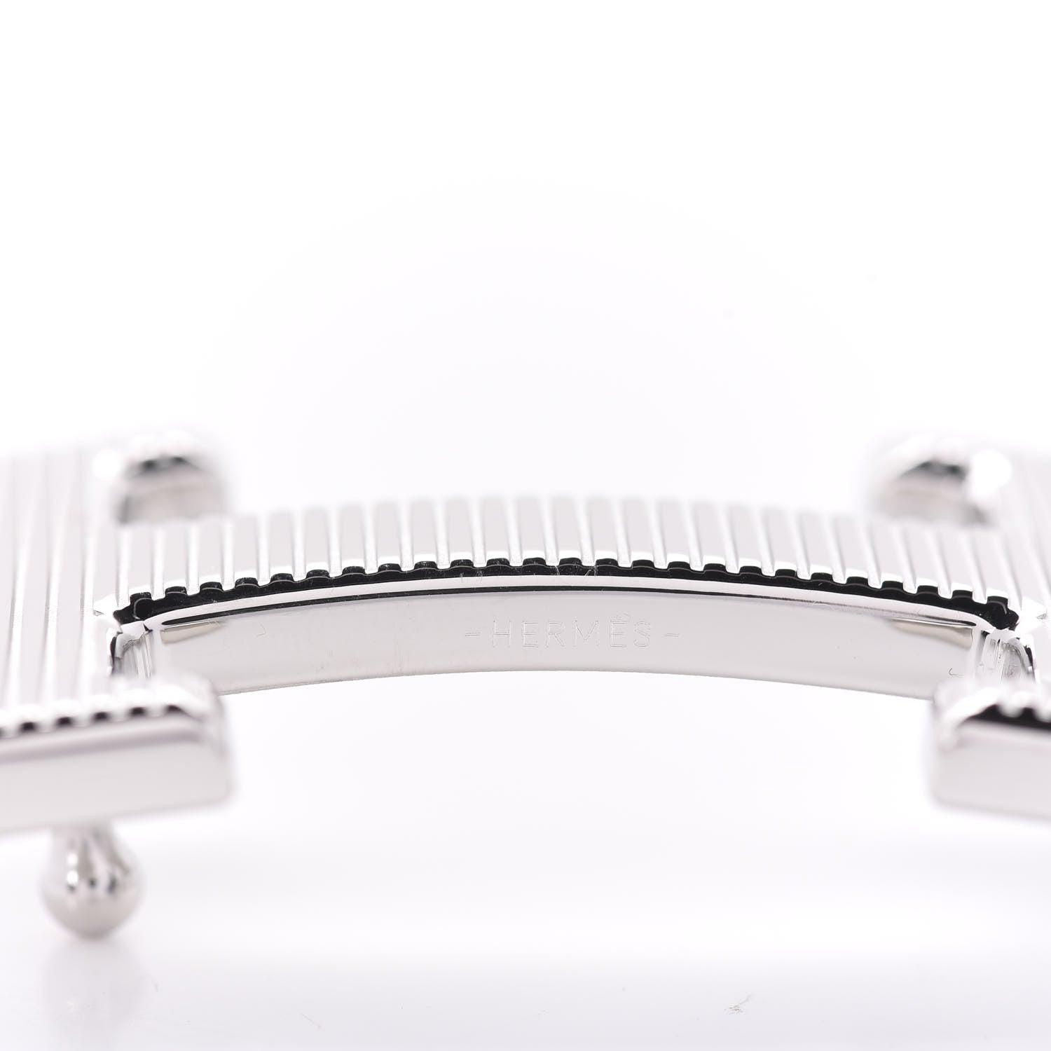 Hermes Palladium Strie 32mm H Belt Buckle 4 of 4