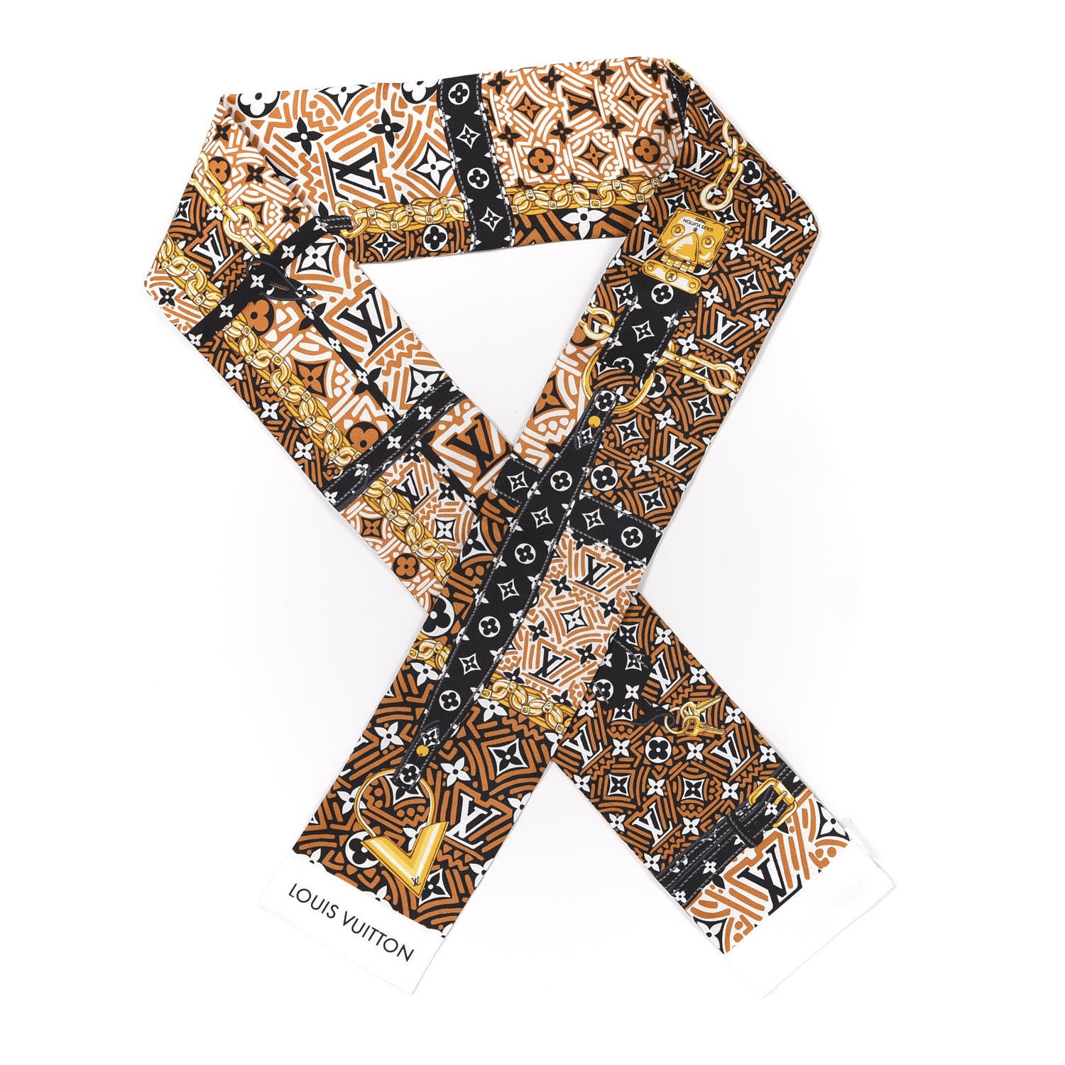 Louis Vuitton Silk Monogram Crafty Confidential Bandeau Caramel 1 of 5