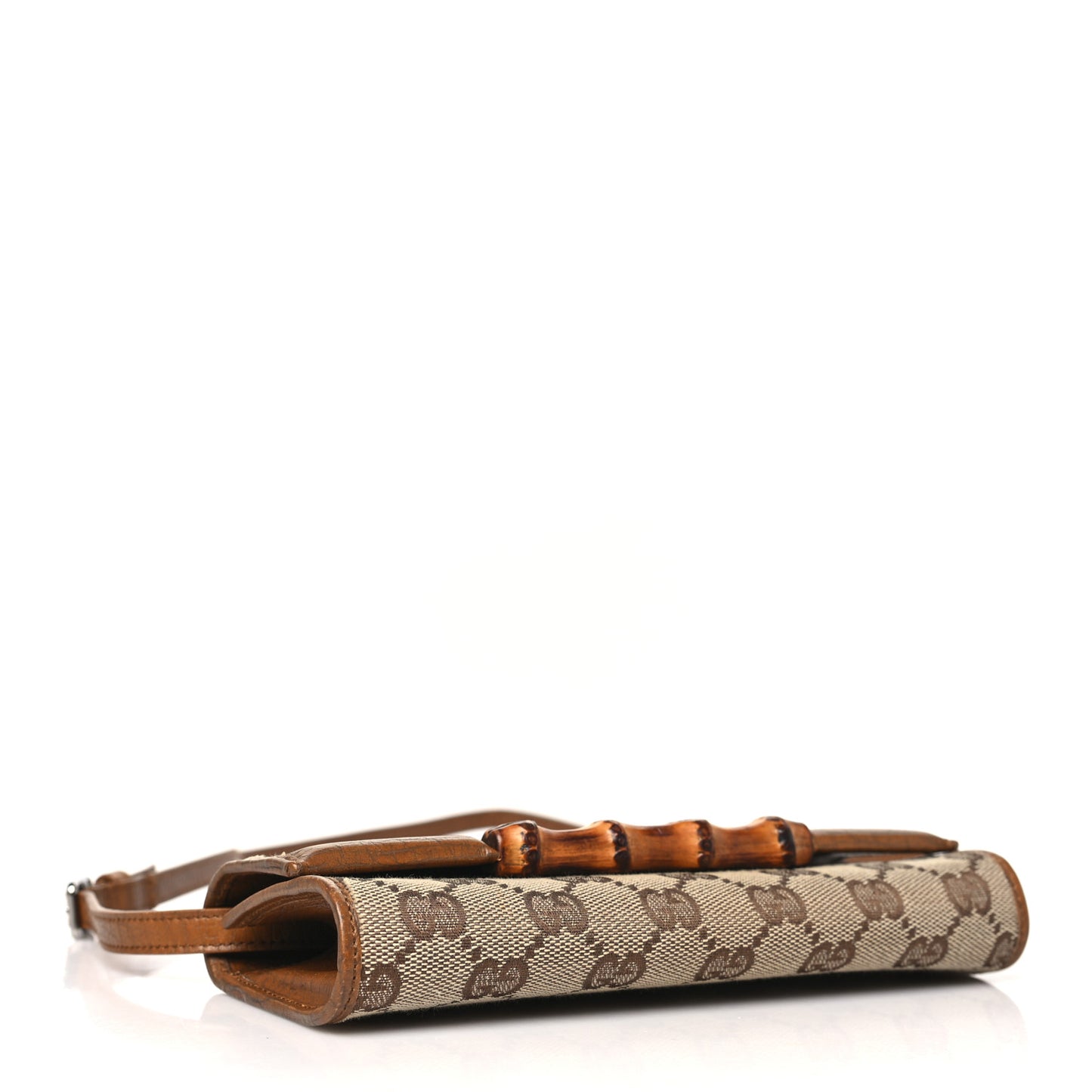 Monogram Bamboo Bar Clutch Dark Brown