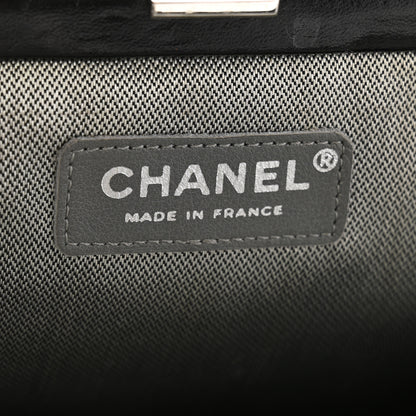 Chanel Lambskin Vertical Quilted Mademoiselle Clutch Black 6 of 9