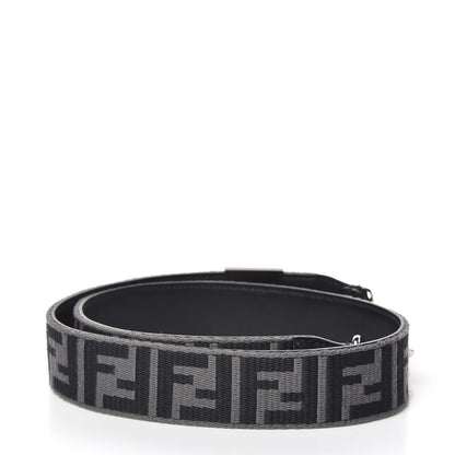 Fendi Fabric Calfskin FF Strap You Grey Black 2 of 4