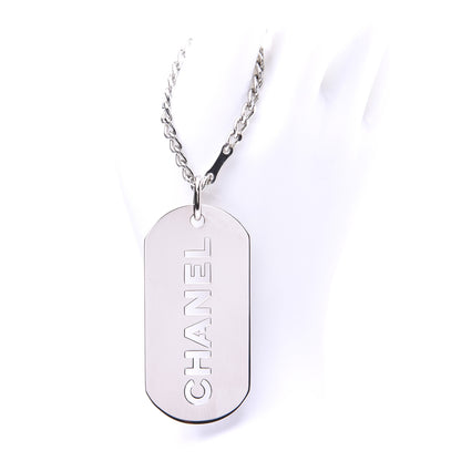 Chanel Dog Tag Key Charm Silver 5 of 12