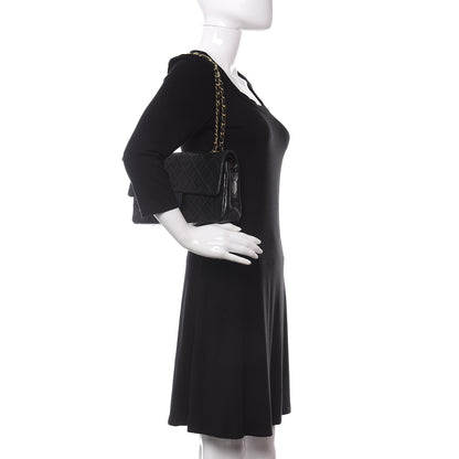 Chanel Lambskin Quilted Medium Double Flap Black 2 of 13