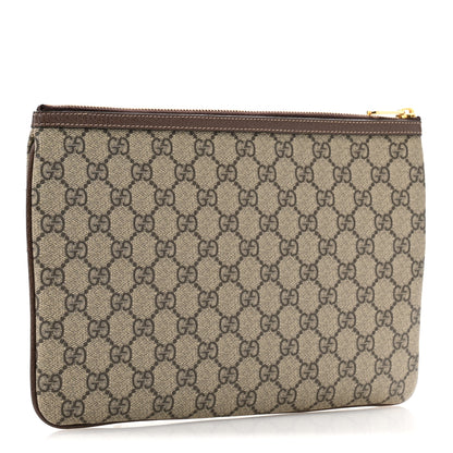 Gucci GG Supreme Monogram Large Ophidia Pouch Clutch Brown 3 of 9