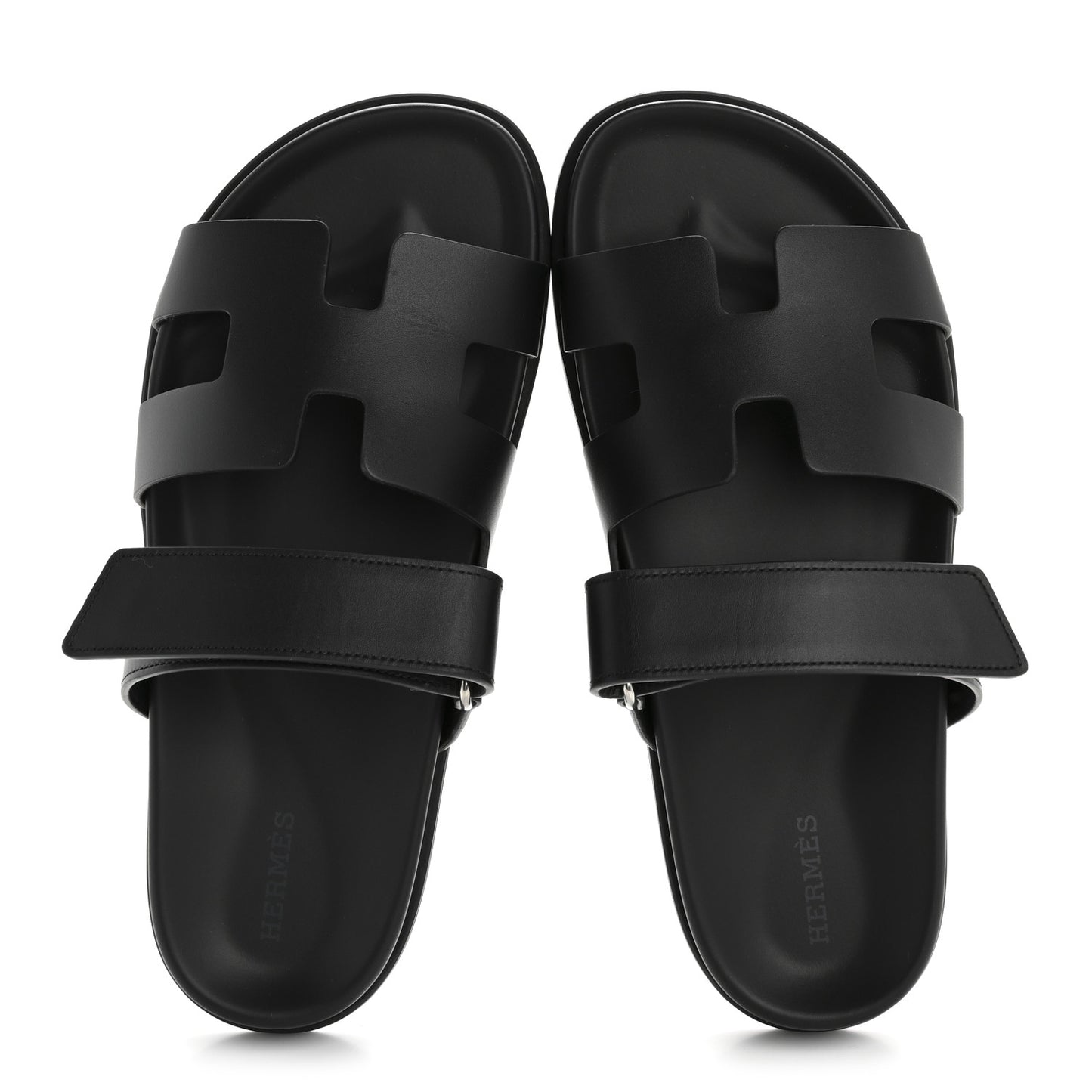 Calfskin Womens Chypre Sandals 39.5 Black