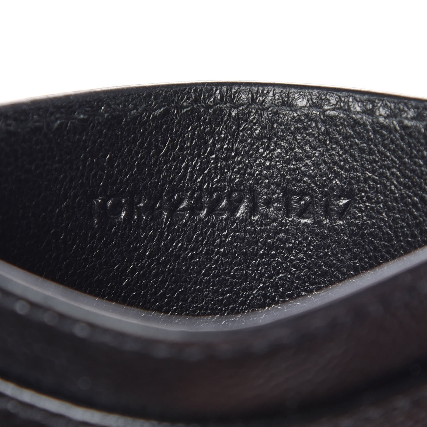 Saint Laurent Grain De Poudre Matelasse Chevron Monogram Credit Card Case Black 7 of 7