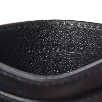 Saint Laurent Grain De Poudre Matelasse Chevron Monogram Credit Card Case Black 7 of 7