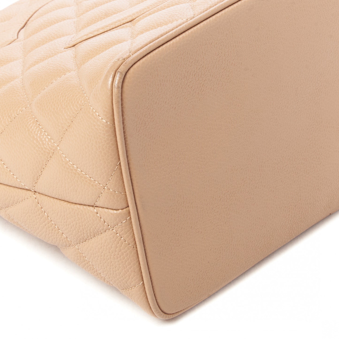 Caviar Quilted Medallion Tote Beige
