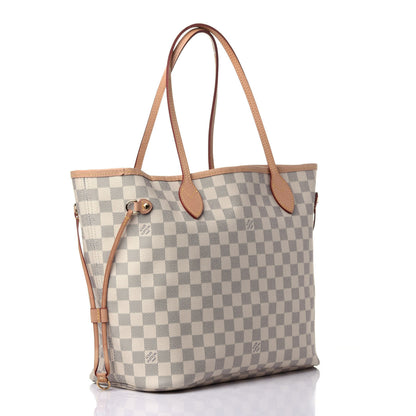 Louis Vuitton Damier Azur Neo Neverfull MM Rose Ballerine 3 of 12