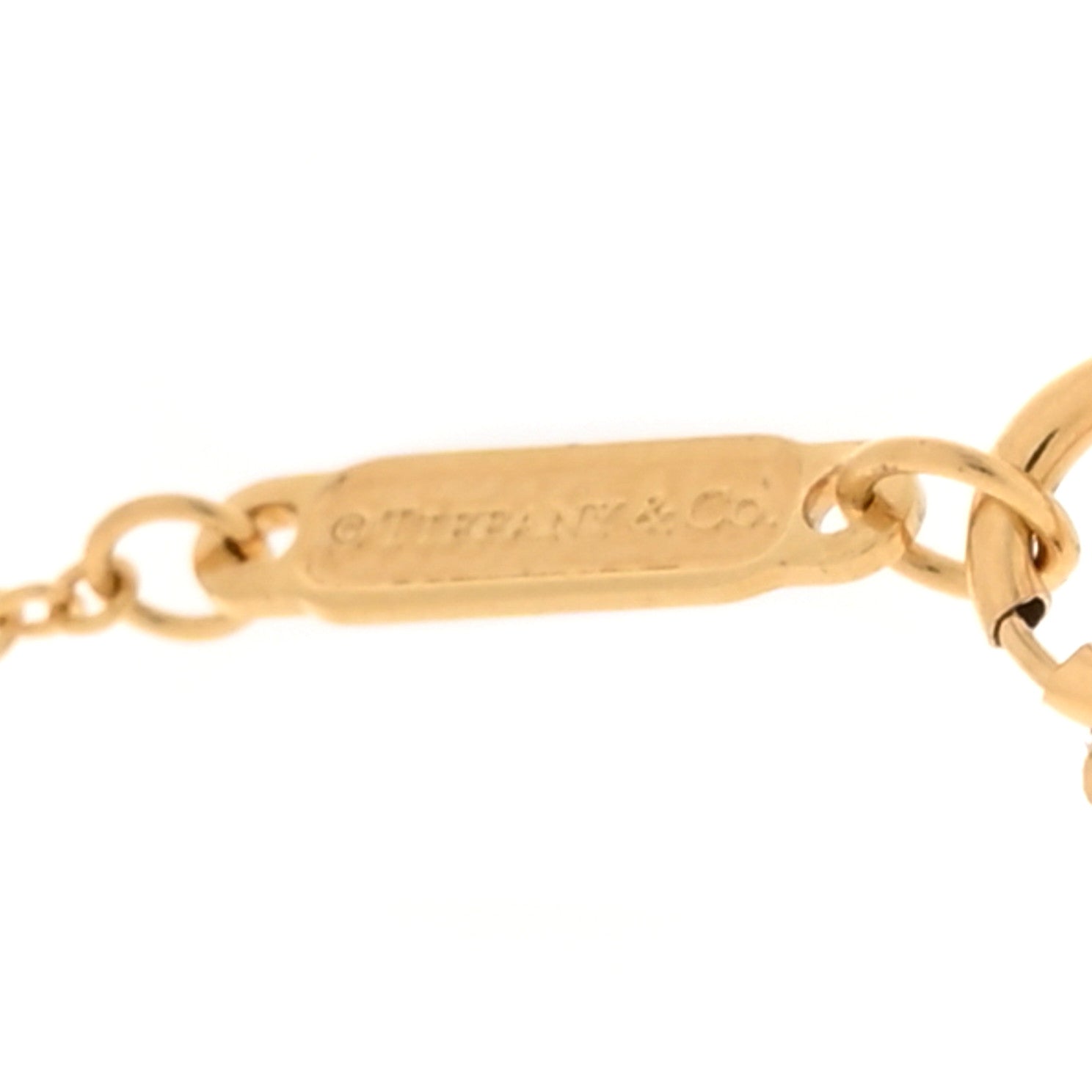 Tiffany 18K Yellow Gold Diamond Small T Smile Pendant Necklace 6 of 7