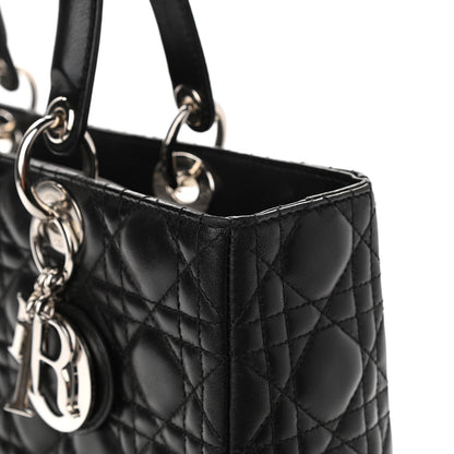 Christian Dior Lambskin Cannage Large Lady Dior Black 11 of 18