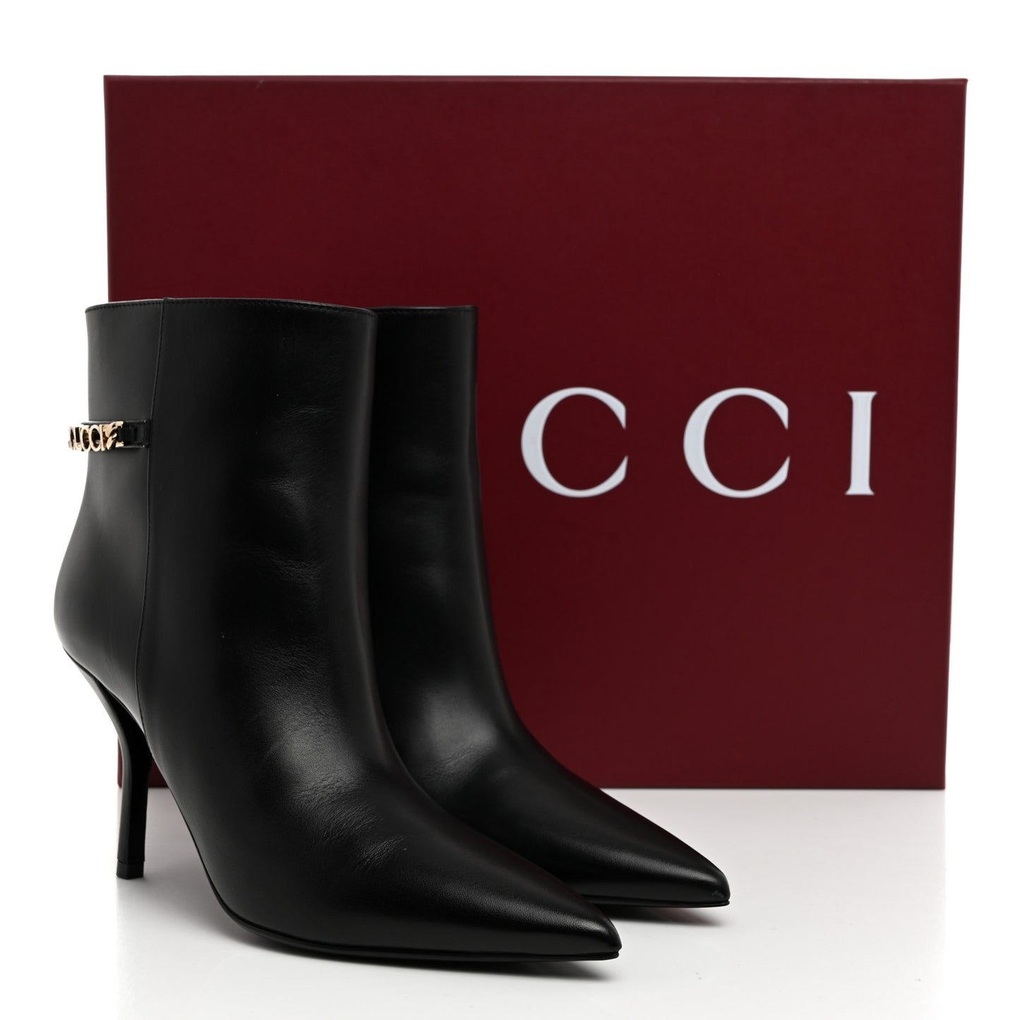 Calfskin Signoria Ankle Boots 37.5 Black