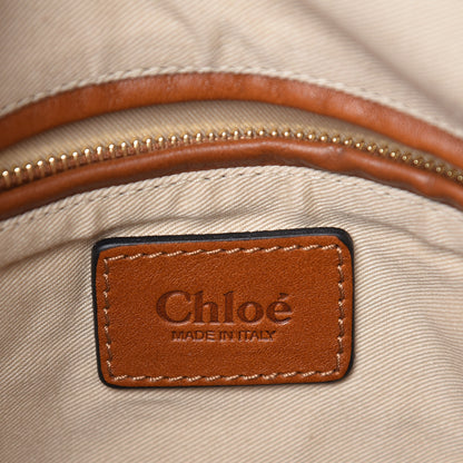 Chloe Suede Calfskin Braided Medium Marcie Satchel Caramel 7 of 17