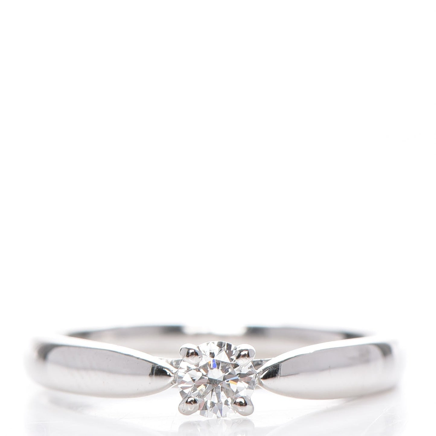 Platinum Diamond .17ct Harmony Solitaire Engagement Ring 4.75