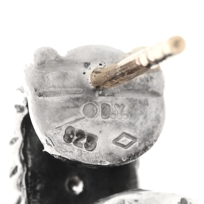 David Yurman Sterling Silver Diamond 12mm Cable Hoop Earrings 4 of 4