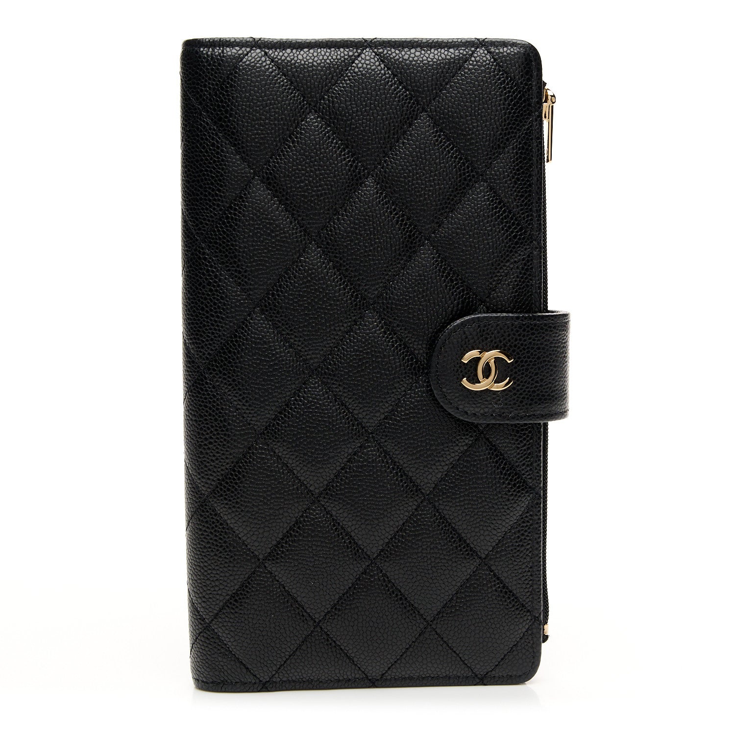 Chanel Caviar Quilted Long Zipped Wallet Black 1 of 11
