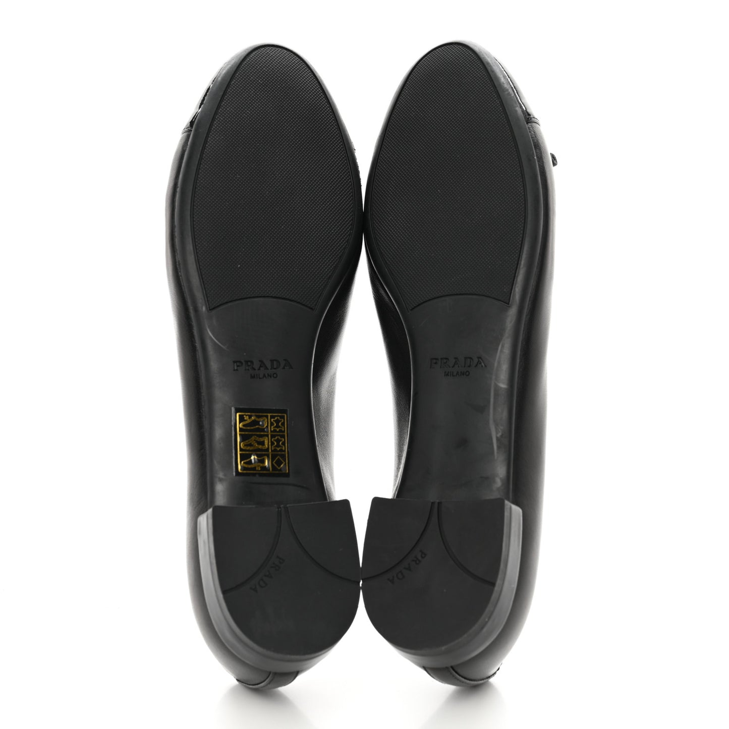 Nappa Vernice Cap Toe Logo Bow Ballerina Flats 35 Black
