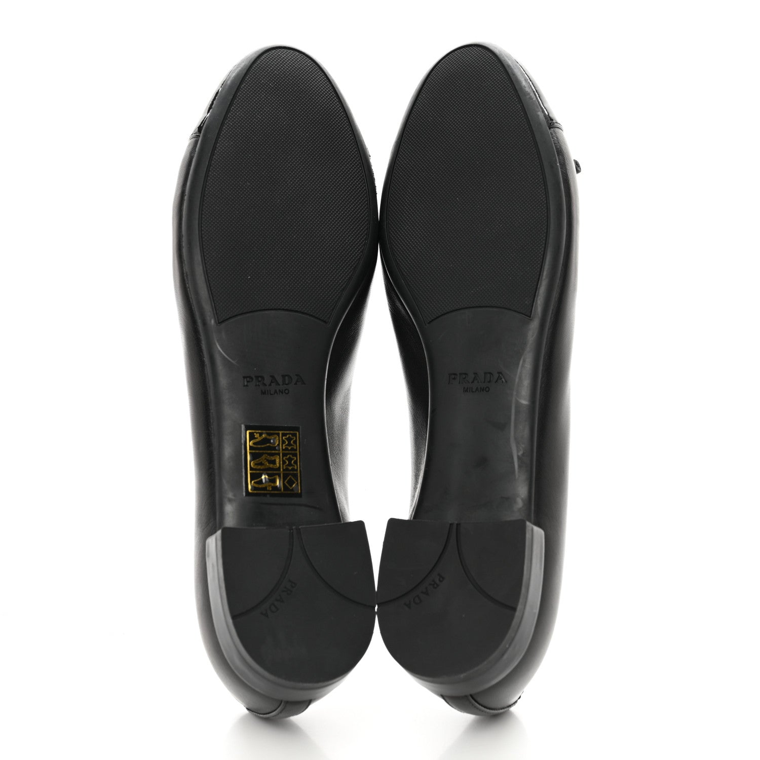Prada Nappa Vernice Cap Toe Logo Bow Ballerina Flats 35 Black 5 of 14