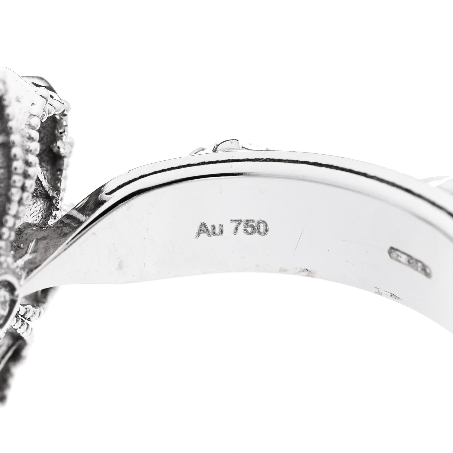 Gucci 18K White Gold Diamond Flora Ring 50 5.5 6 of 9
