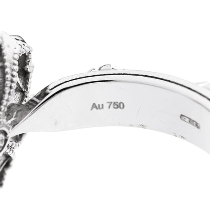 Gucci 18K White Gold Diamond Flora Ring 50 5.5 6 of 9