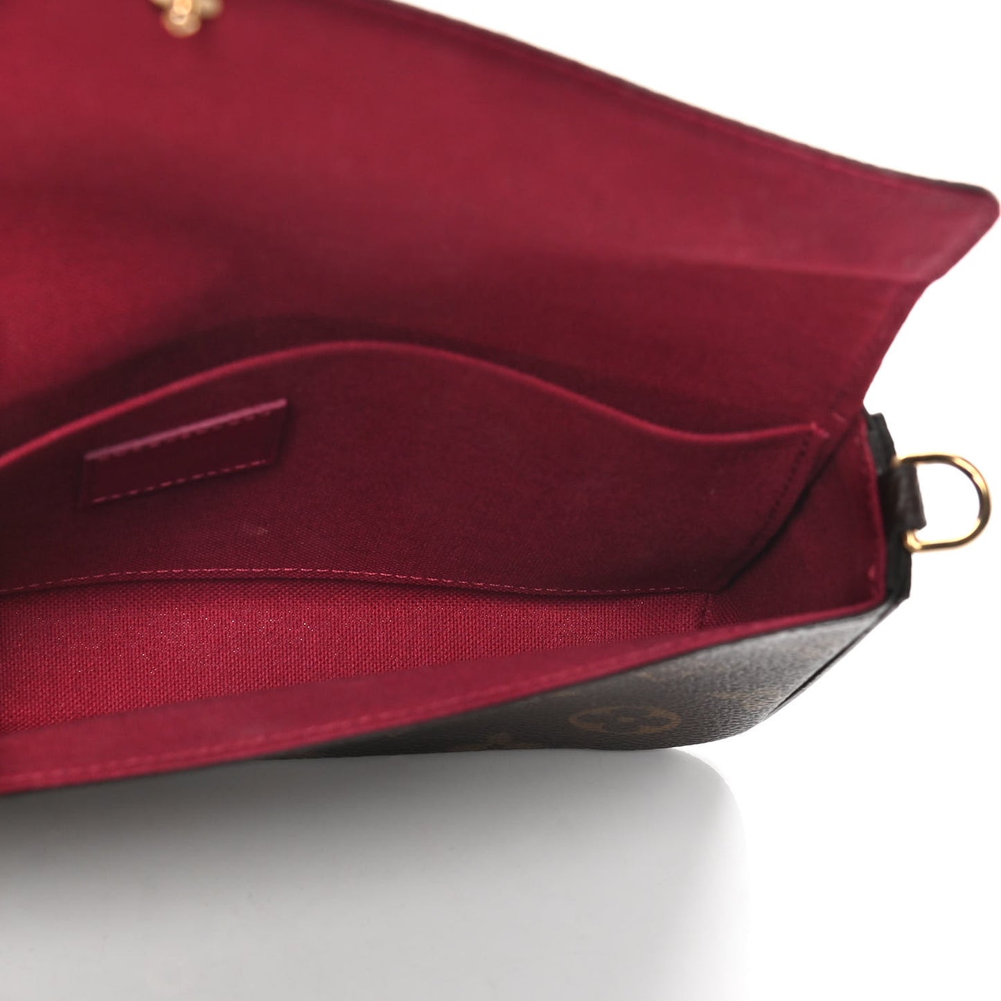 Monogram Pochette Felicie Chain Wallet Fuchsia