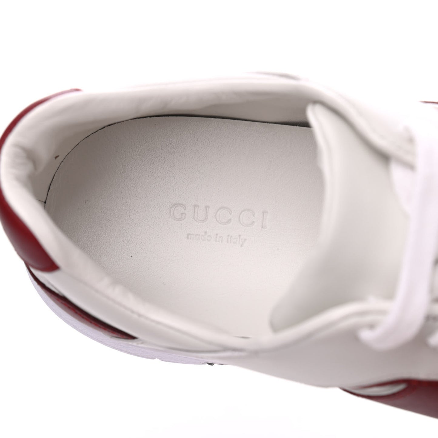 Calfskin Womens Interlocking G Sneakers 40 White Rosso