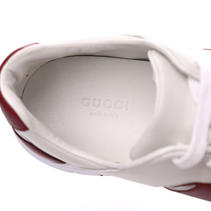 Gucci Calfskin Womens Interlocking G Sneakers 40 White Rosso 6 of 9