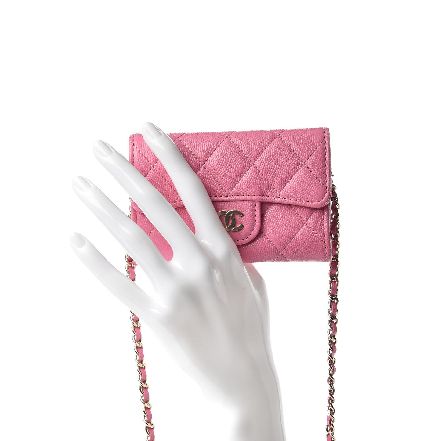 Caviar Quilted Belt Bag Pink