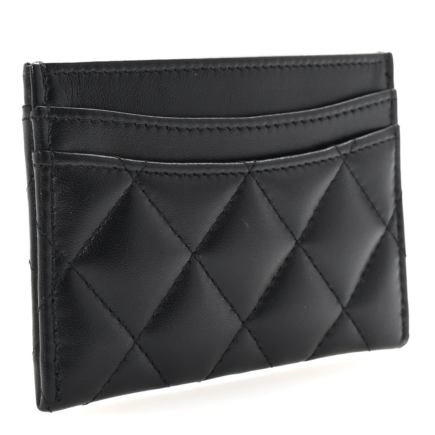 Chanel Lambskin Quilted Card Holder So Black 3 of 9