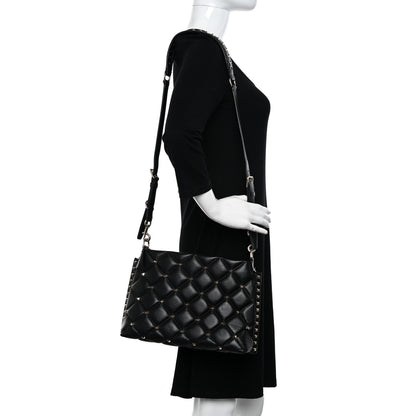 Valentino Garavani Nappa Candystud Shoulder Bag Black 2 of 10