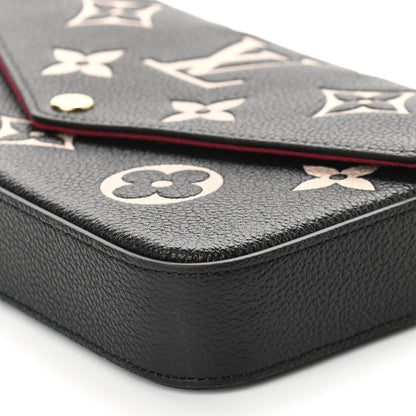 Louis Vuitton Empreinte Monogram Giant Felicie Pochette Black Beige 9 of 9