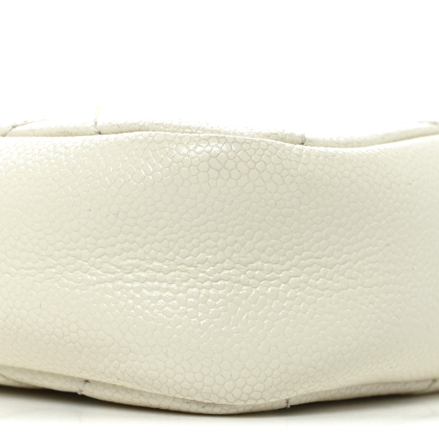 Chanel Shiny Caviar Quilted Chain Melody Camera Bag White 10 of 11