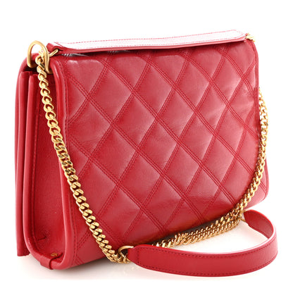 Saint Laurent Lambskin Quilted Mini Becky Chain Bag Rouge Eros 3 of 10