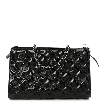 Chanel Patent Calfskin Lucky Symbols Pochette Black 1 of 10