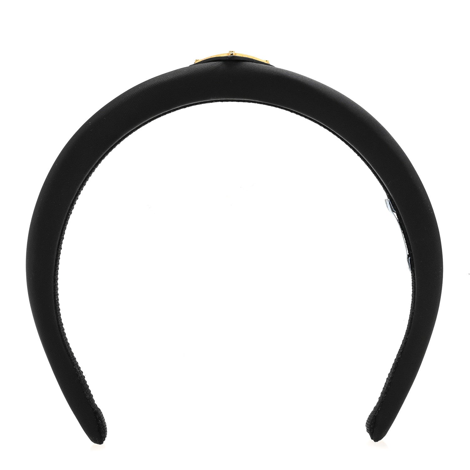 Prada Re-Nylon Metal Triangle Logo Headband Black 3 of 8